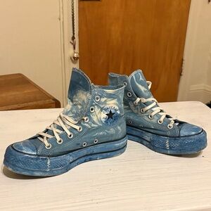 Converse indigo Tie-Dye Blue platform